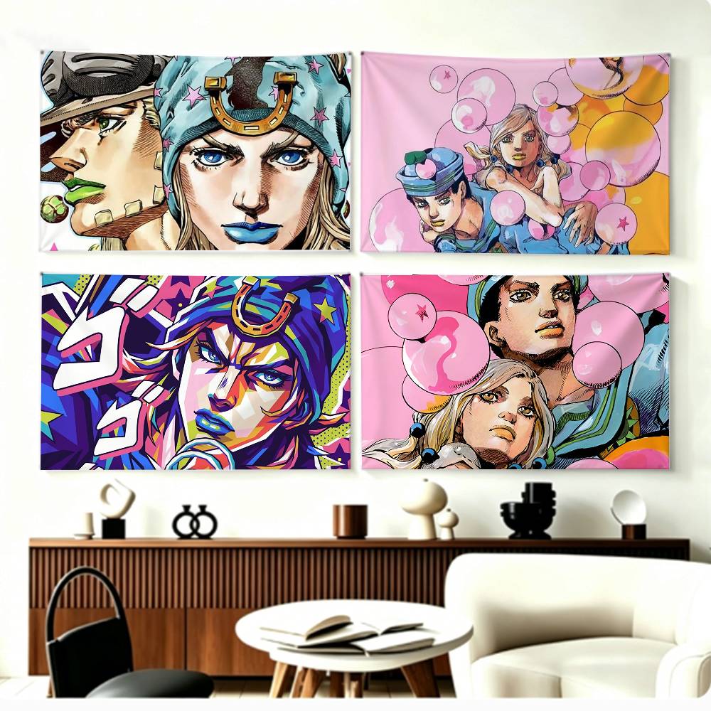 Outdoor Adventure Background - COOL J-JoJos B-Bizarres Adventures Flags Wall