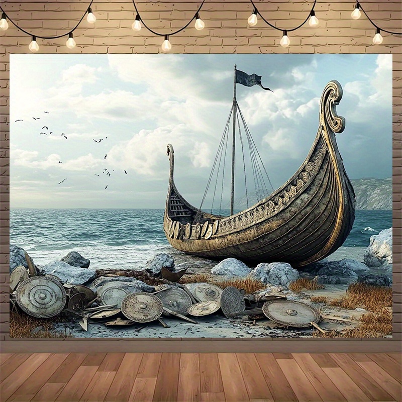 Outdoor Adventure Background - Large Viking adventure photography backgrounds and