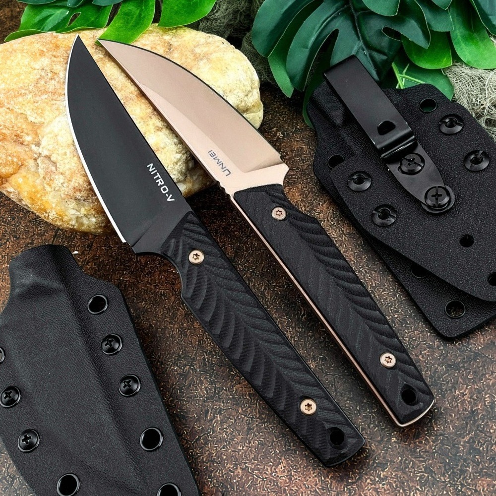 Survival Knife Full Tang - NITRO-V Durable Outdoor 8Cr13Mov Fixed Blade
