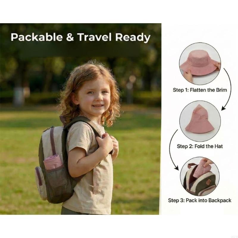 Outdoor Adventure For Toddlers - Toddler Summer Hat Wide Brimmed Design