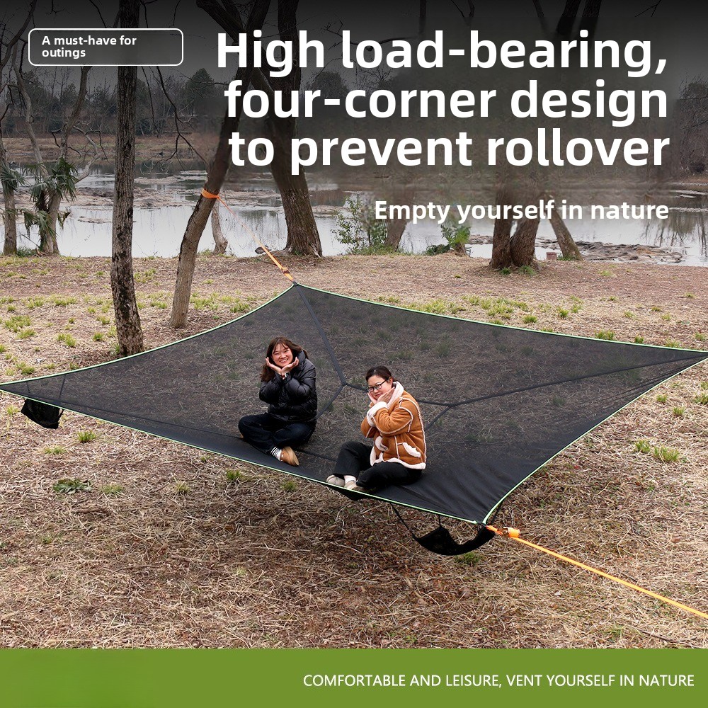 Outdoor Adventure Tent - Portable Four Corner Suspended Camping Hammock,