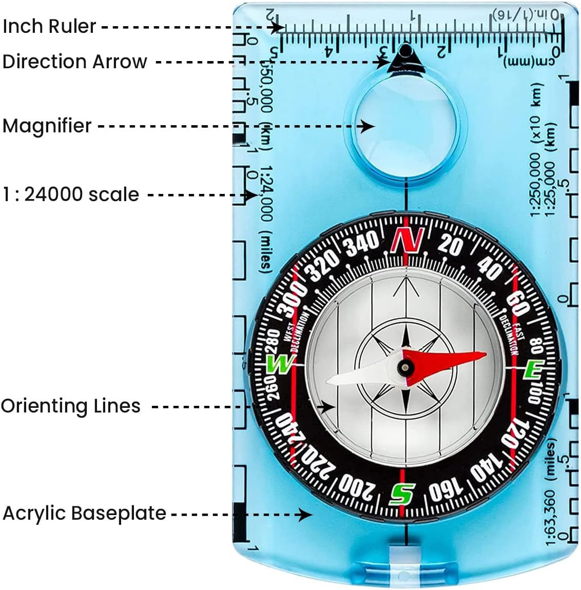 ZHUOHUA Orienteering Compass-H - огляд і ціна Map Compass Orienteering