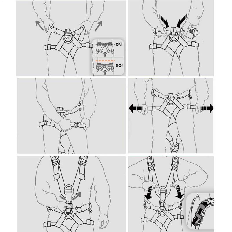 Safety Harness Fall Protection - огляд і ціна Harness Climbing Adjustable