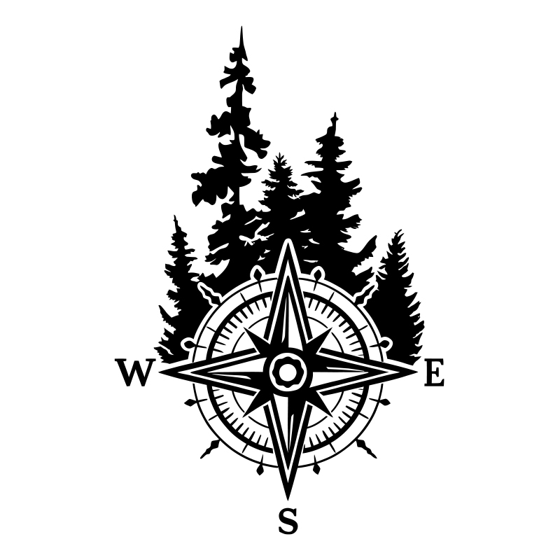 Forest Compass Car Stickers De - огляд і ціна Outdoor Adventure Words
