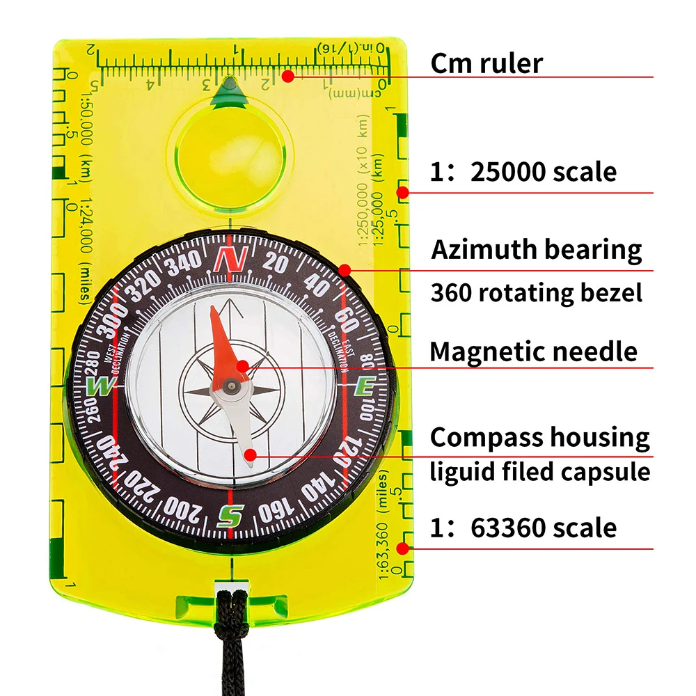 Waterproof Compass Outdoor Gad - огляд і ціна Map Compass Orienteering