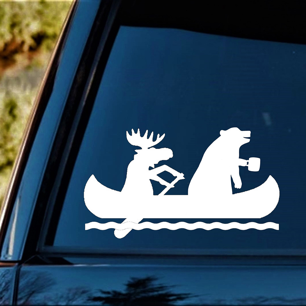 Moose Bear Canoe Camping Car D - огляд і ціна Outdoor Adventure Words