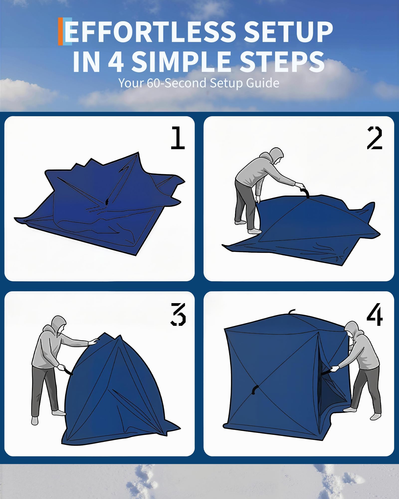 Pop-Up Ice Fishing Tent Hub-St - огляд і ціна Outdoor Adventure Tent
