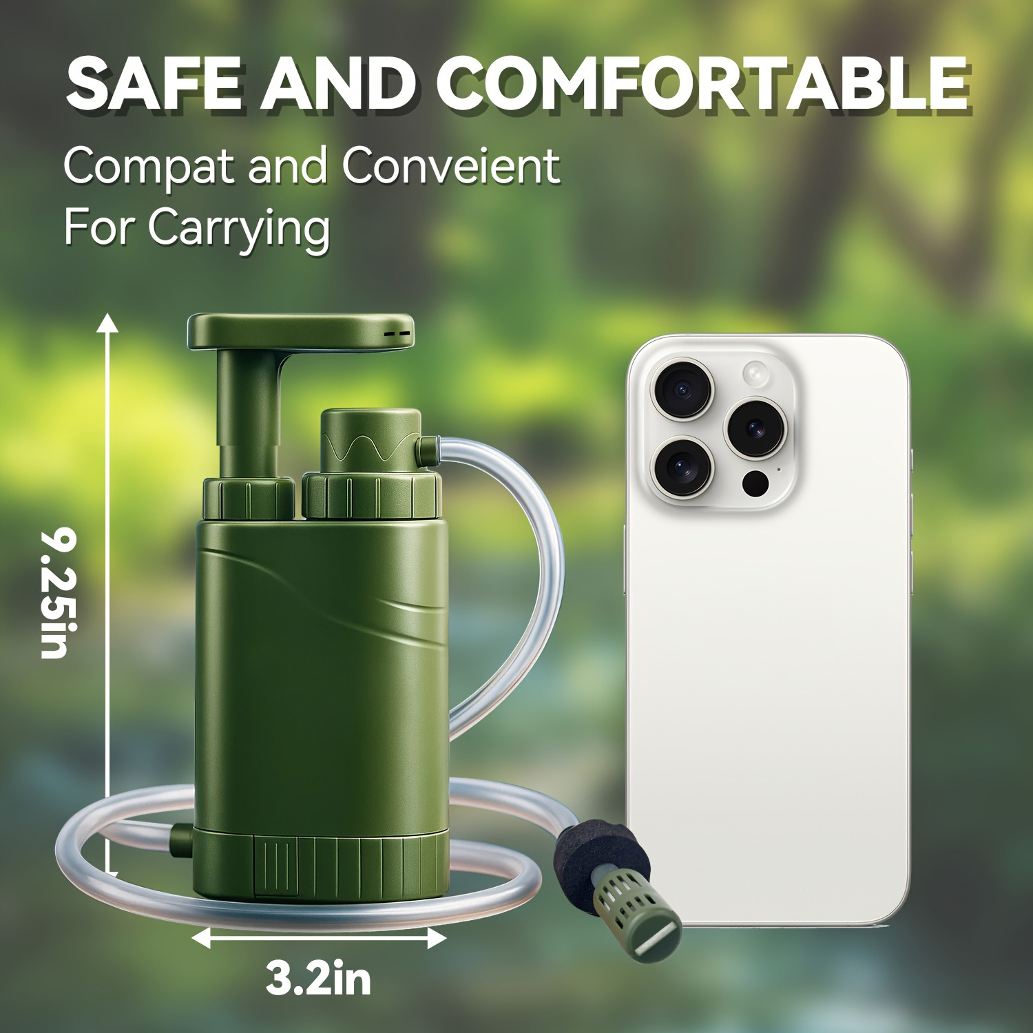 Portable Water Purifier Pump w - огляд і ціна Outdoor Adventure Backpack