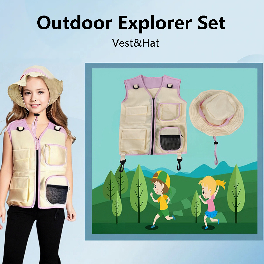 Children Explorer Vest Hat Sui - огляд і ціна Outdoor Adventure Kids Party