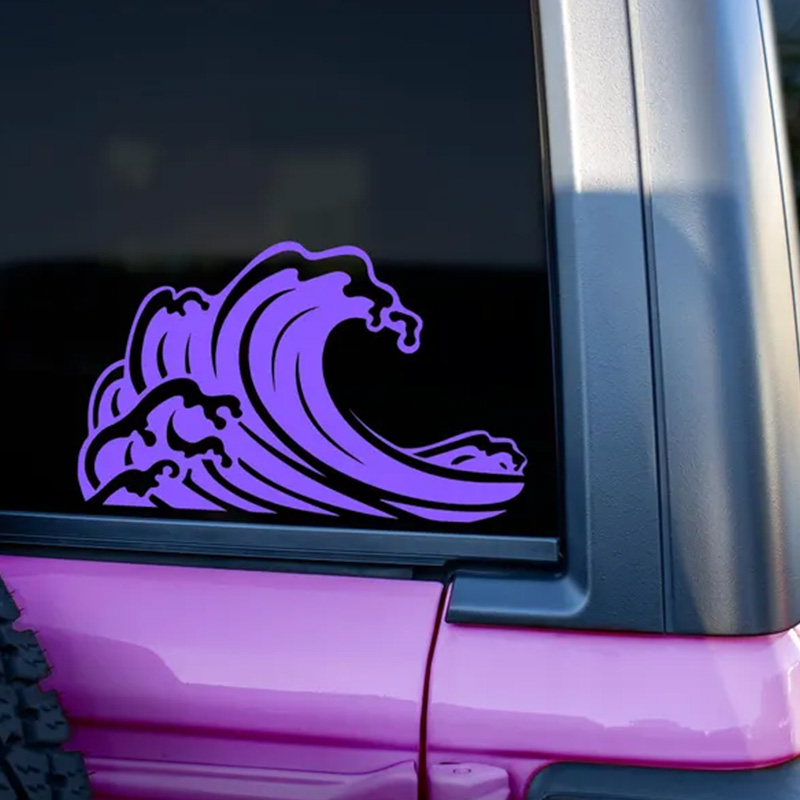 Ocean Wave Car Stickers For Wi - огляд і ціна Outdoor Adventure Words