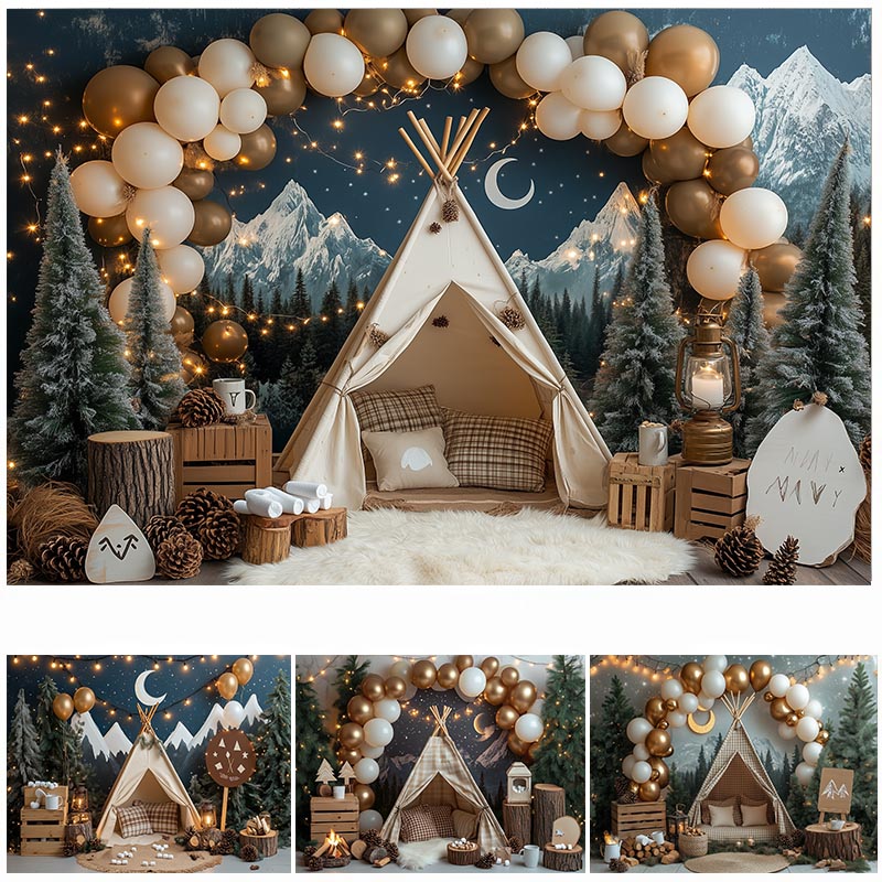 LS Night Camping Photography B - огляд і ціна Outdoor Adventure Background
