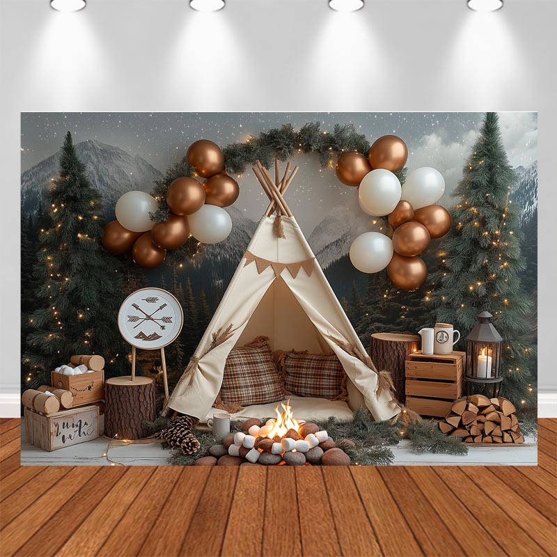 LS Night Camping Photography B - огляд і ціна Outdoor Adventure Background
