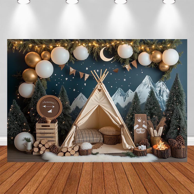 LS Night Camping Photography B - огляд і ціна Outdoor Adventure Background