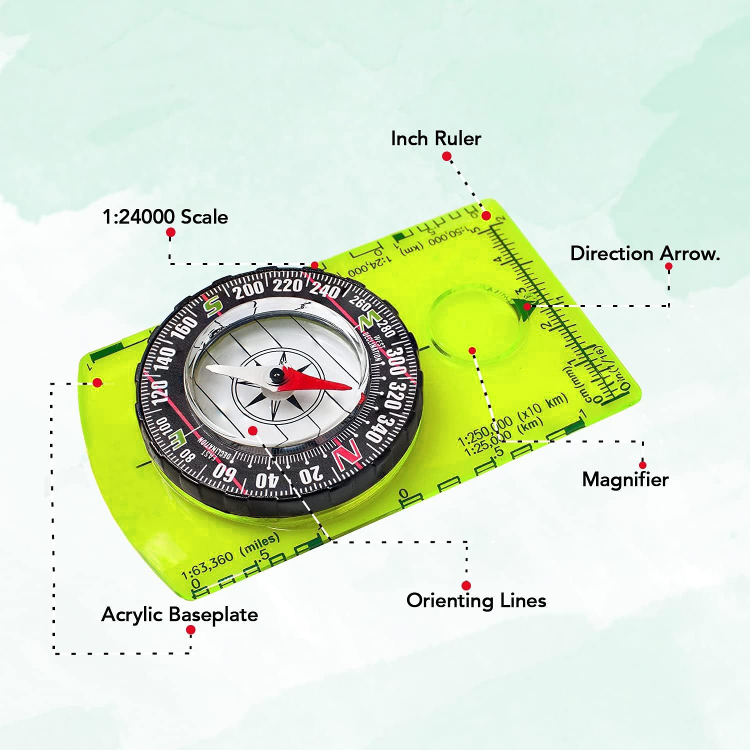 YANBIGUO Orienteering Compass  - огляд і ціна Map Compass Orienteering