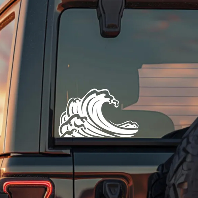 Ocean Wave Pattern Vinyl Car S - огляд і ціна Outdoor Adventure Words